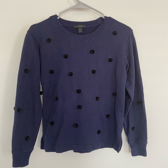 J. Crew Tops - JCrew Pom Pom sweatshirt